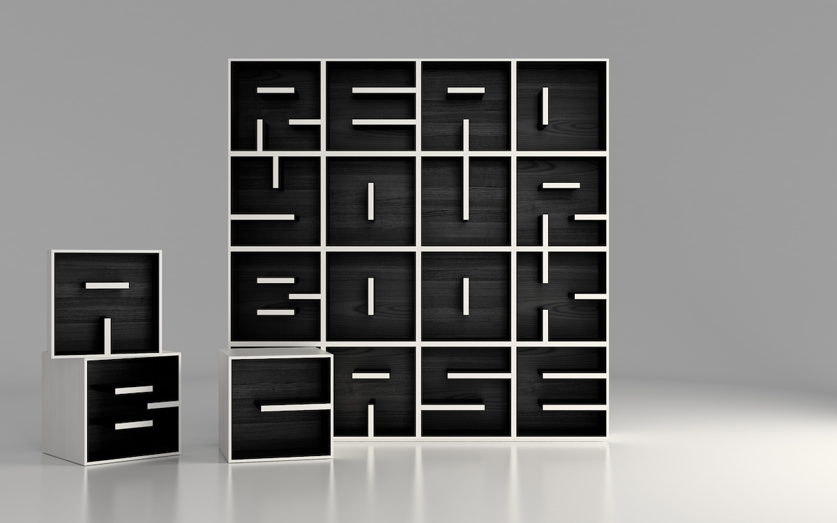 Cubi libreria per sottoscala ABC